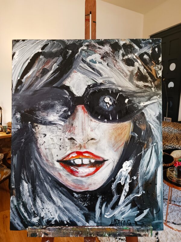 Peinture acrylique sur toile "Brigitte""