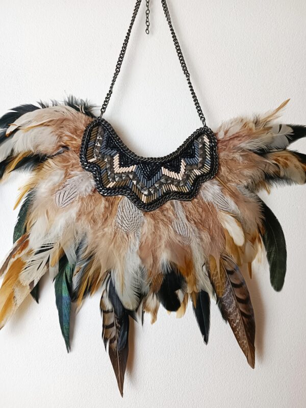 Collier plume naturelle